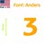 Aacc Self-Adhesive Vinyl Number: 3, Size: 17 in. Color: Orange Font: Anders, 4PK AACC-Anders-N3-Orange-I17x4 - alternate 1