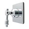 Kingston Brass Single-Handle Six-Way Diverter Valve with Square Trim Kit, Polished Chrome KS4041TAL - alternate 1