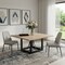 Homeroots 72" Natural and Black Solid Wood and Iron Square Dining Table 563918 - alternate 3