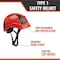 Malta Dynamics Safety Helmet, Polyethylene, Ratchet, Red, Fits Hat Size One Size Fits Most HTR1100 - alternate 2