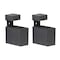 Dolle Cuadro 2.7 in. H X 0.9 in. W X 1.9 in. D Black Metal Shelf Clips 16757 - alternate 1
