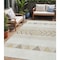 Homeroots 5' X 8' Ivory Beige And Taupe Southwestern Washable Indoor Outdoor Area Rug 613916 - alternate 1