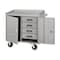 Pucel Mobile Cabinet Bench, 4 Drawer, Phenolic Casters, 36 in W x 34 in H x 26 in D, Gray PC-36P-1424-4 - alternate 1