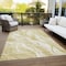 Homeroots 5' X 8' Gold Beige And Ivory Abstract Washable Indoor Outdoor Area Rug 582987 - alternate 5