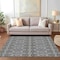 Homeroots 5' X 8' Black And Ivory Tribal Washable Indoor Outdoor Area Rug 614204 - alternate 4