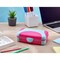 Lockermate By Bostitch Hard Pencil Case, Durable Plastic Pencil Box, Kid-Friendly Design, Pink & Blue 91160-PB21-DM - alternate 2