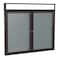 Ghent 36'' x 48'' Enclosed Vinyl Board, 2-Doors, Bronze Aluminum Frame, Illuminated Headliner, Stone PBVLX5-199 - alternate 1