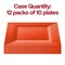 Smarty Had A Party 6.5" Tropical Coral Square Plastic Cake Plates (120 Plates), 120PK 9956-CASE - alternate 3