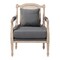 Baxton Studio Clemence French Provincial Grey Fabric Whitewashed Mahogany Wood Armchair 254-13828-ZORO - alternate 5