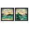 Homeroots Set Of Two The Lake is Calling Black Framed Print Wall Art, 2PK 405714 - alternate 1