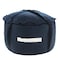 Homeroots 20in Blue Polyester Round Patchwork Indoor Outdoor Pouf Ottoman 517437 - alternate 1
