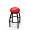 Holland Bar Stool Co 25" Blk Wrinkle Detroit Red Wings Swivel Bar Stool, Accent Ring L8B2B25DetRed - alternate 1