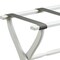 Homeroots White Folding Luggage Rack With Gray Straps 489579 - alternate 3