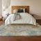 Homeroots 5' X 8' Midnight Ivory And Coffee Abstract Washable Indoor Outdoor Area Rug 643596 - alternate 1