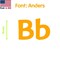 Aacc Self-Adhesive Vinyl Letter: B, Scale: 40 cm. Color: Orange Font: Anders by, 4PK AACC-Anders-UB-Orange-M40x4 - alternate 1