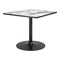 Homeroots 36" Gray Glass and Steel Pedestal Base Square Dining Table 720927 - alternate 4