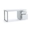 Homeroots 59" White Manufactured Wood Rectangular Writing Desk With Two Drawers 482424 - alternate 2