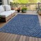 Homeroots 5' X 8' Navy Blue Gray And Ivory Polka Dot Washable Indoor Outdoor Area Rug 599059 - alternate 5