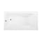 Kingston Brass 54" Acrylic Rectangular 3-Wall Alcove Tub Combo w/ Armrests in Glossy White/Antique Brass CVTAP543023L3 - alternate 2