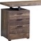 Homeroots 47" Brown and Black Computer Desk With Three Drawers 333509 - alternate 2