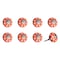 Homeroots Set of Eight Orange White And Silver Floral Ceramic Drawer Pull Knobs, 8PK 321692 - alternate 4
