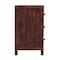Homeroots 24" Walnut Solid Wood Three Drawer Nightstand 651512 - alternate 5