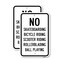 Signmission No Skateboarding Bicycle Riding Scooter Riding 1, 12'' X 18'' 2 Signs, Heavy Gauge Aluminum, 2PK A-1218-2PACK-24954 - alternate 1