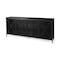 Homeroots 16in Black Iron Sideboard with Four Glass Doors 380242 - alternate 1