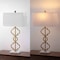 Jonathan Y Selina 32" Iron Ogee Trellis Modern LED Table Lamp, Gold Painting JYL3072A - alternate 2