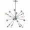 Jonathan Y Glenn 8-Light 22.5" Metal Sputnik-Style LED Chandelier, Chrome JYL9017A - alternate 2