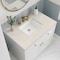 James Martin Vanities Chicago 36" Single Vanity, Glossy White, w/ 3 CM Siberian Silestone Top 503-V36-GW-3SFR - alternate 2