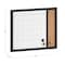 Martha Stewart Everette 24in.x18in. Magnetic Dry Erase Calendar and Crk Board Combo w/Mrkr, Mgnts, and Psh Pns, Blk BR-PM-COM-MW4C1-4561-BK-MS - alternate 3