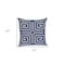 Homeroots 22" Beige and Blue Poly Cotton Blend Throw Pillow with Embroidery and applique 529251 - alternate 2
