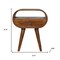 Homeroots 21" Brown Solid Wood Oval One Drawer Nightstand 651489 - alternate 6