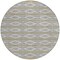 Homeroots 8' Gray Ivory And Brown Round Geometric Washable Indoor Outdoor Area Rug 599630 - alternate 3