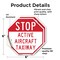 Signmission Stop Active Aircraft Taxiway, 6 inch X 6 inch, Vinyl Decal, 2PK OC-D-2PACK-6-214 - alternate 4
