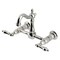 Kingston Brass Two-Handle Wall Mount Bridge Kitchen Faucet, Polished Nickel KS2446AL - alternate 1