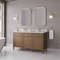 James Martin Vanities Brittany 60" Dbl Vanity, Pecan w/ Sgl Hole 3 CM White Zeus Silestone Top and Matching Backsplash 655-V60D-PCN-1WZ - alternate 3