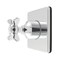 Kingston Brass Single-Handle Six-Way Diverter Valve with Square Trim Kit, Polished Chrome KS4041BEX - alternate 1
