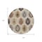Homeroots 8' Beige Copper And Gray Round Southwestern Washable Indoor Outdoor Area Rug 615112 - alternate 4