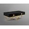 Homeroots 47" Black And Gold Stainless Steel Coffee Table With Two Drawers 543868 - alternate 3