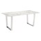 Homeroots 71" White And Silver Marble And Steel Sled Base Dining Table 296147 - alternate 5