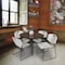 Regency Round Kahlo Breakroom Table W/ 4 Zeng Stack Chairs, 36 in W, 36 in L, Neo Walnut TPL36RNDNWBK44GY - alternate 3