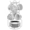 Gibson Home 13 Piece Espresso Mug and Saucer Set with Stand in White and Black 65631.13RM - alternate 3