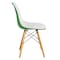Leisuremod Dover Plastic Dining Chair with Beech Wood Eiffel Legs, 2PK EP19WG2 - alternate 2