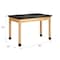 Diversified Spaces Plain Apron Table, Oak, Wood Frame, 48 in W, Black P712LBBK30E - alternate 6