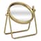 Homeroots 10" Gold Metal Round Tilting Framed Makeup Shaving Tabletop Mirror 716310 - alternate 4