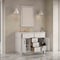 James Martin Vanities Bellshire 48" Single Vanity, Bright White w/ 3 CM White Zeus Silestone Top 660-V48-BW-3WZ - alternate 2