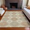 Homeroots 8' X 10' Ivory And Brown Floral Washable Indoor Outdoor Area Rug 610754 - alternate 4
