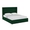 Homeroots Green Velvet Upholstered Queen Bed Frame 544813 - alternate 3